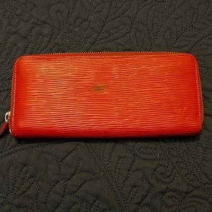 Louis Vuitton Red Epi Zippy wallet